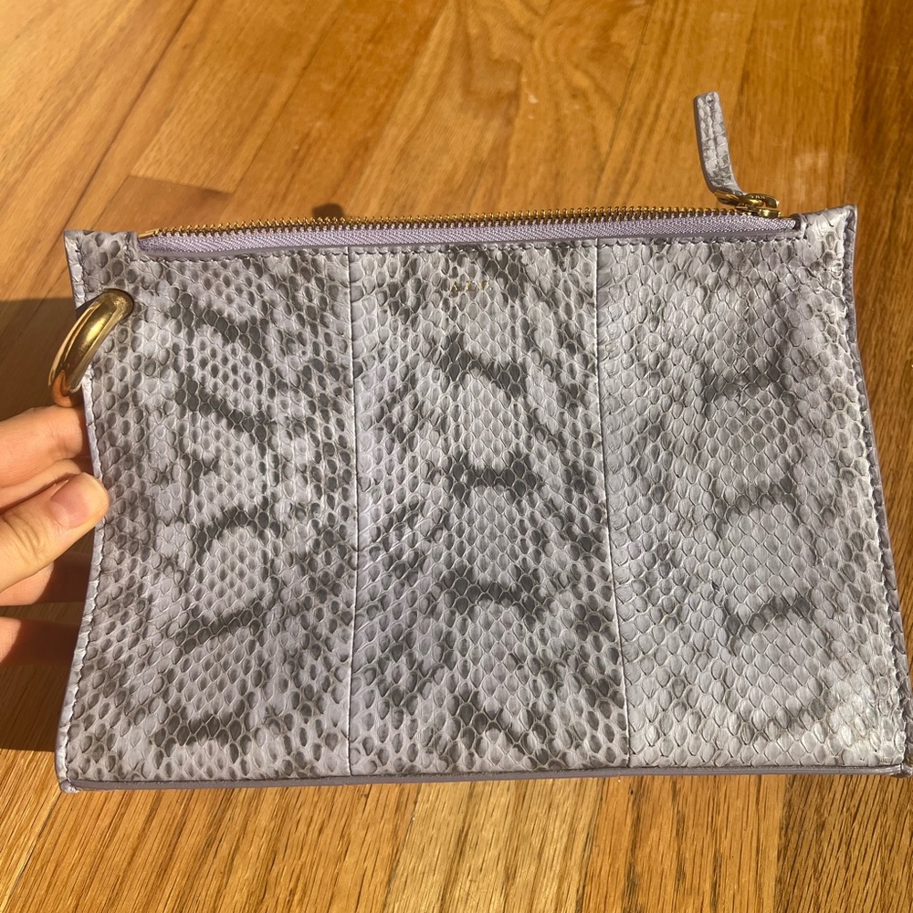 A.L.C. Joni Patterned snakeskin pouch